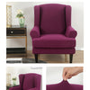 Plum Jacquard Wingback Chair Cover Slipcover - shopcouchcovers.com