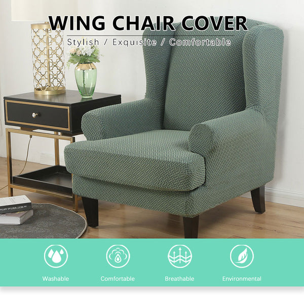 Jacquard Wingback Chair Covers - shopcouchcovers.com