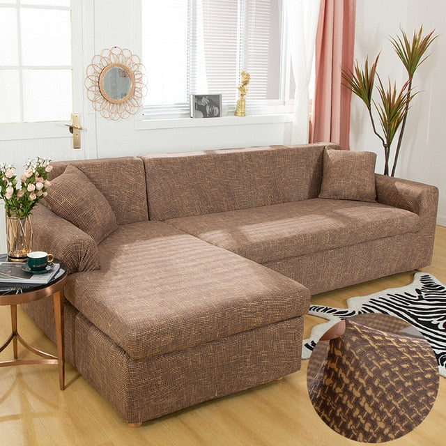 Vienne Brown Sectional L-Shaped Couch Cover