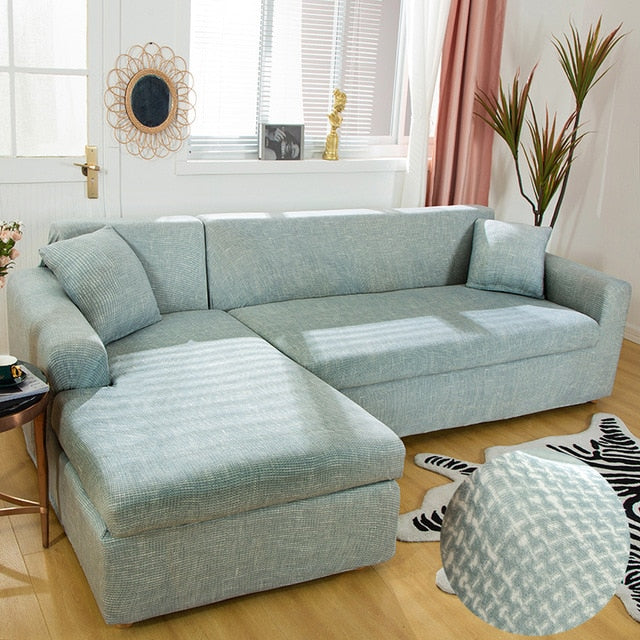 Vienne Green Sectional L-Shaped Couch Cover