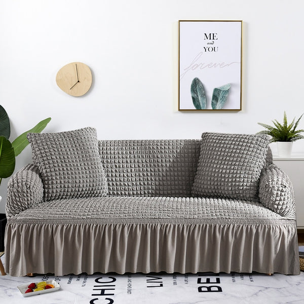 Ruffled Skirt Couch Cover Slipcover - shopcouchcovers.com