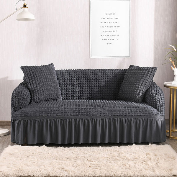 Ruffled Skirt Couch Cover Slipcover - shopcouchcovers.com