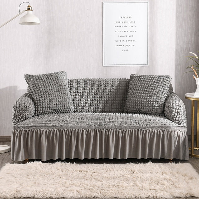 Ruffled Skirt Couch Cover Slipcover