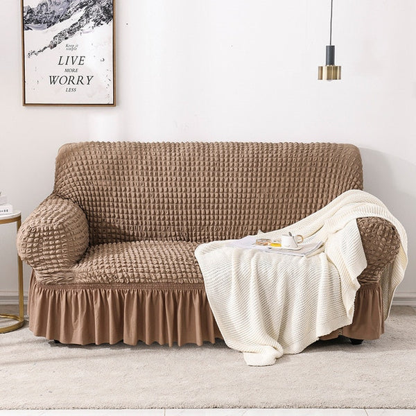 Ruffled Skirt Couch Cover Slipcover - shopcouchcovers.com