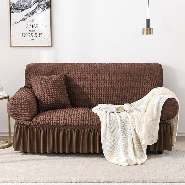 Ruffled Skirt Couch Cover Slipcover - shopcouchcovers.com