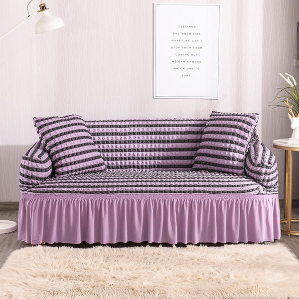 Ruffled Skirt Couch Cover Slipcover - shopcouchcovers.com
