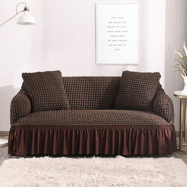 Ruffled Skirt Couch Cover Slipcover - shopcouchcovers.com