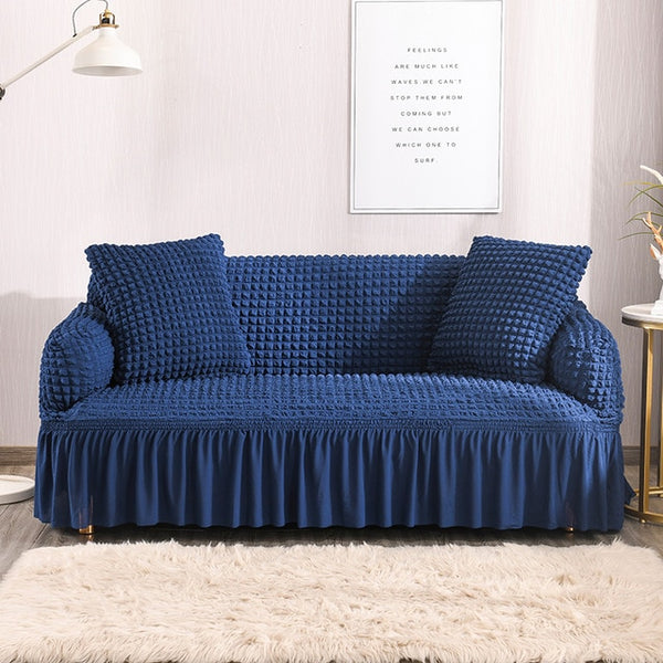 Ruffled Skirt Couch Cover Slipcover - shopcouchcovers.com