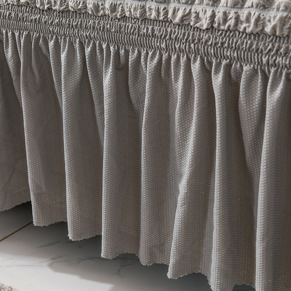 Ruffled Skirt Couch Cover Slipcover - shopcouchcovers.com