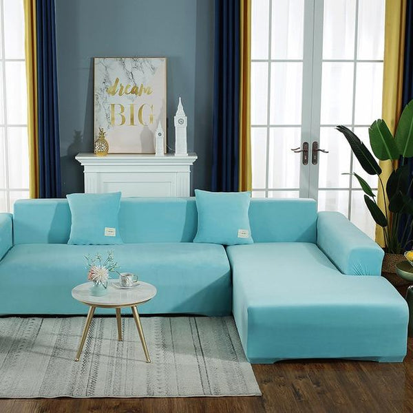 Plush Velvet Elastic Couch Covers - shopcouchcovers.com