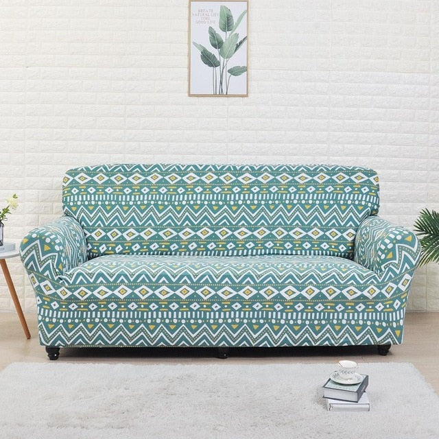 Aztec Blue Couch Cover Sofa Slipcover