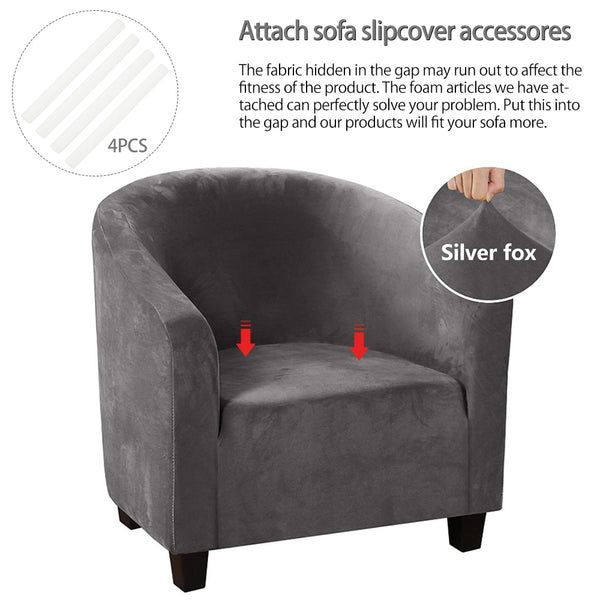 Luxury Velvet Club Tube Chair Cover - shopcouchcovers.com