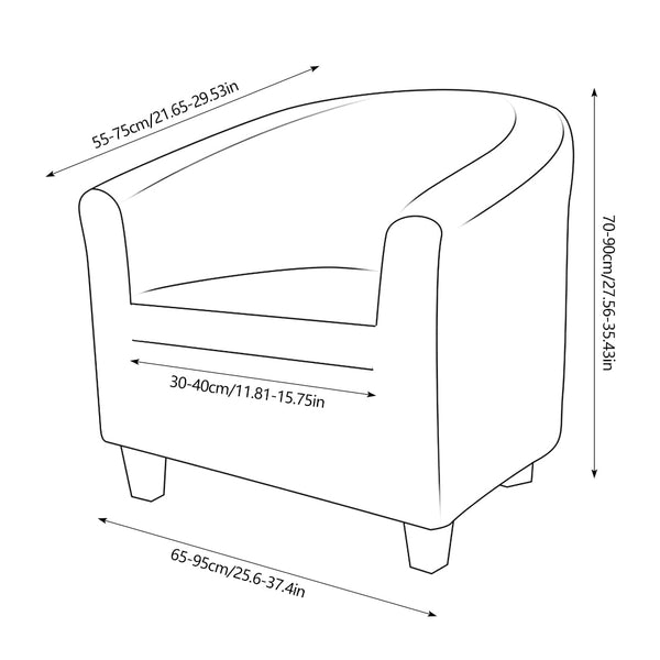 Luxury Velvet Club Tube Chair Cover - shopcouchcovers.com