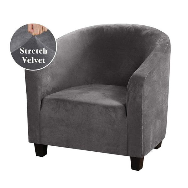 Luxury Velvet Club Tube Chair Cover - shopcouchcovers.com