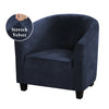 Luxury Velvet Club Tube Chair Cover - shopcouchcovers.com