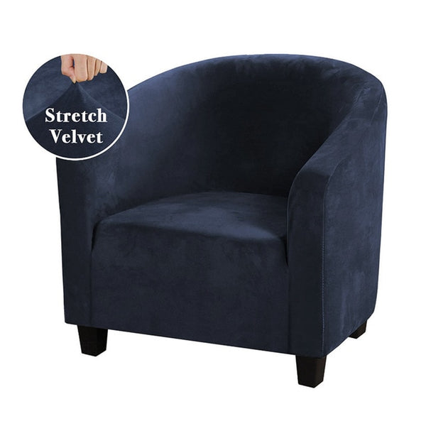 Luxury Velvet Club Tube Chair Cover - shopcouchcovers.com