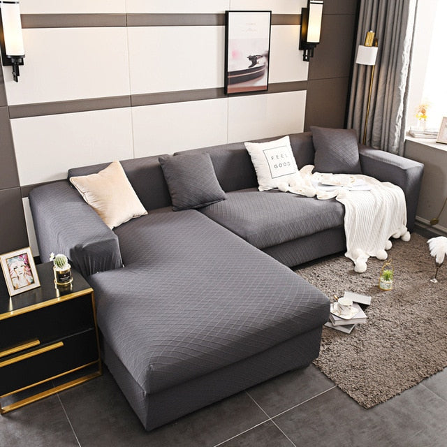 Broadway Charcoal Sectional L-Shaped Couch Cover