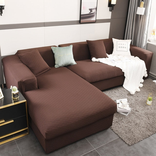 Broadway Brown Sectional L-Shaped Couch Cover
