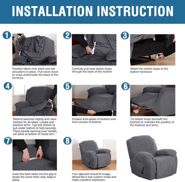Luxury Velvet Recliner Chair Cover - shopcouchcovers.com