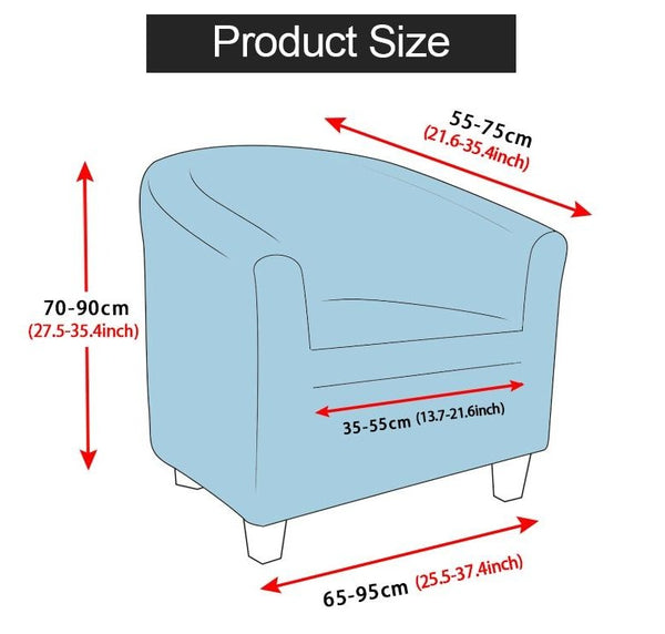 Solid Color Barrel Club Tube Chair Cover - shopcouchcovers.com