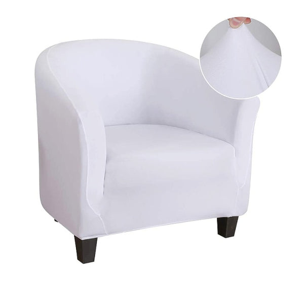 Solid Color Barrel Club Tube Chair Cover - shopcouchcovers.com