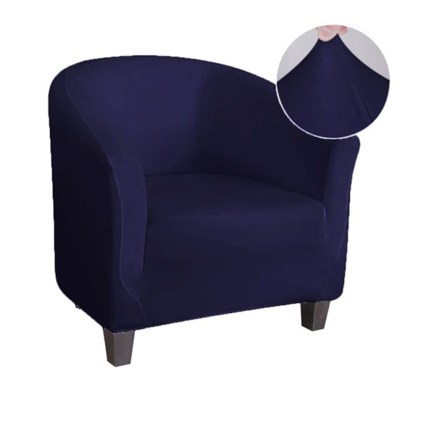 Solid Color Barrel Club Tube Chair Cover - shopcouchcovers.com