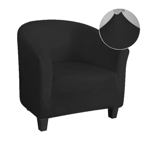 Solid Color Barrel Club Tube Chair Cover - shopcouchcovers.com