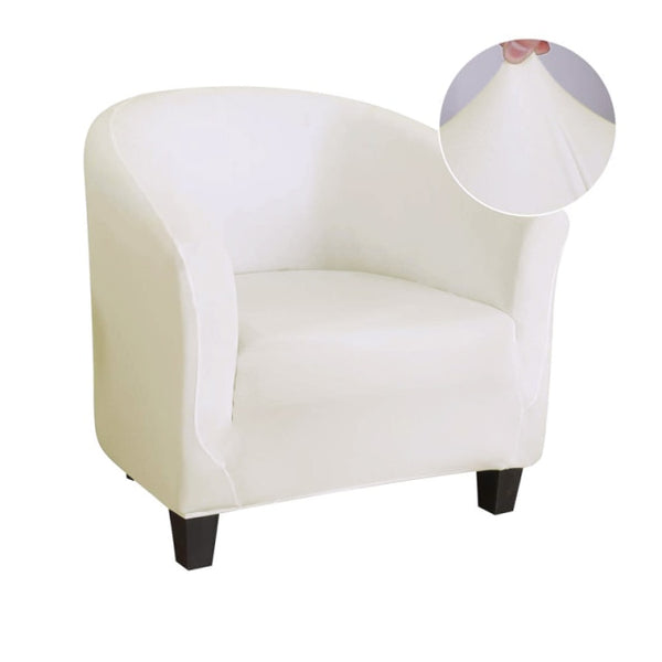 Solid Color Barrel Club Tube Chair Cover - shopcouchcovers.com