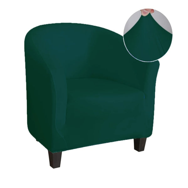Solid Color Barrel Club Tube Chair Cover - shopcouchcovers.com