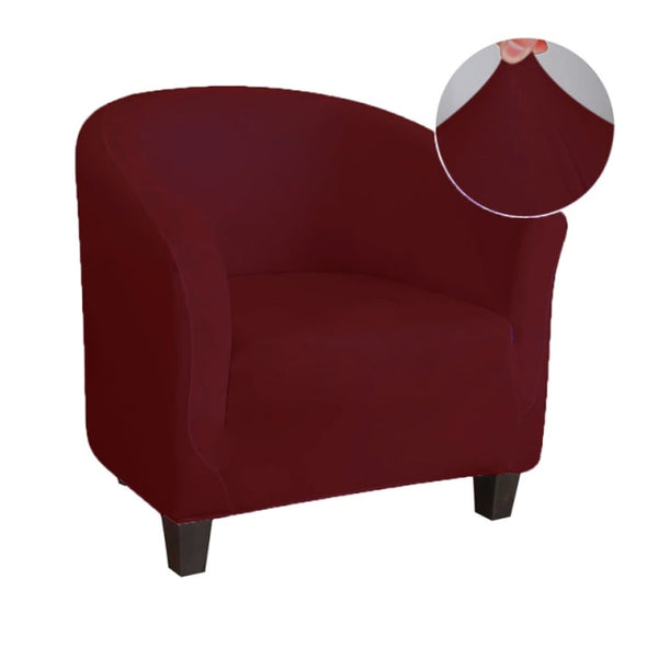 Solid Color Barrel Club Tube Chair Cover - shopcouchcovers.com