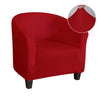 Solid Color Barrel Club Tube Chair Cover - shopcouchcovers.com