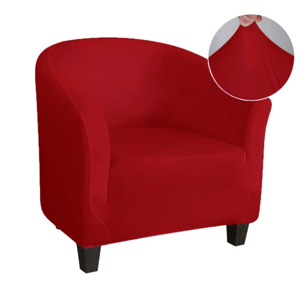 Solid Color Barrel Club Tube Chair Cover - shopcouchcovers.com