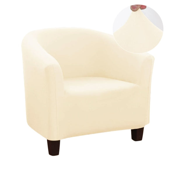 Solid Color Barrel Club Tube Chair Cover - shopcouchcovers.com