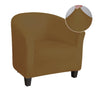 Solid Color Barrel Club Tube Chair Cover - shopcouchcovers.com