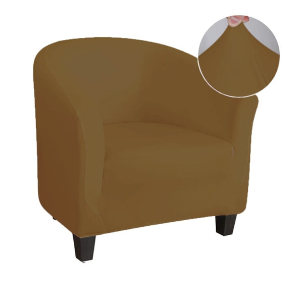 Solid Color Barrel Club Tube Chair Cover - shopcouchcovers.com