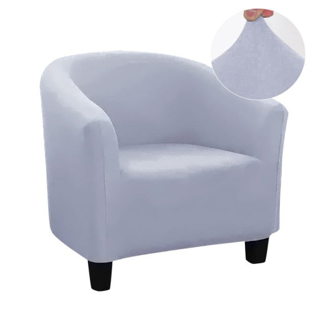 Solid Color Barrel Club Tube Chair Cover
