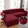 Jacquard Solid Color L-shape Couch Cover - shopcouchcovers.com