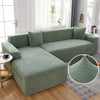 Jacquard Solid Color L-shape Couch Cover - shopcouchcovers.com