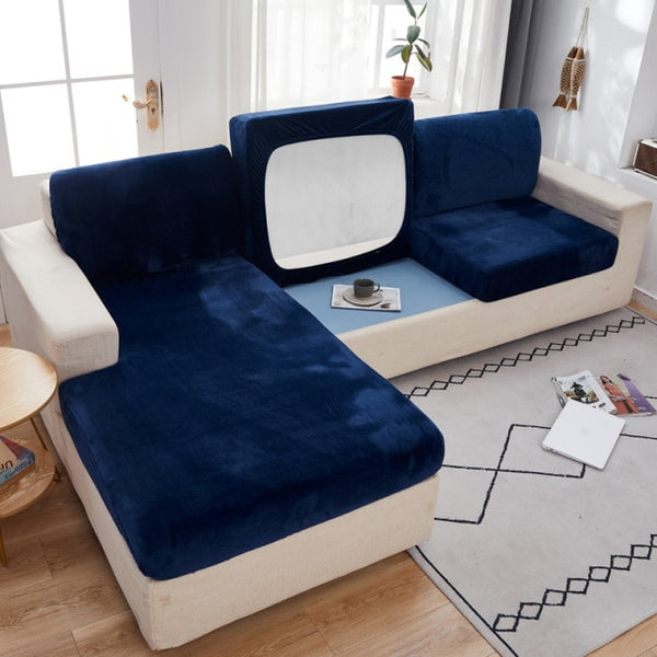 Luxury Velvet Couch Sofa Seat Cushion Covers - shopcouchcovers.com