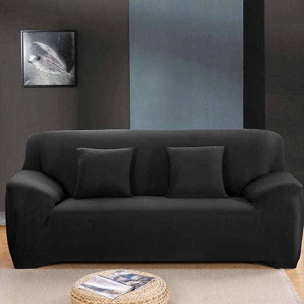Black Sofa Couch Cover Slipcover - shopcouchcovers.com
