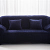 Navy Blue Plush Couch Cover Sofa Slipcover - shopcouchcovers.com