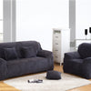 Black Plush Couch Cover Sofa Slipcover - shopcouchcovers.com