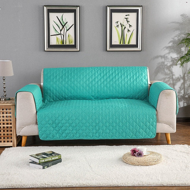 Teal Quilted Waterproof Furniture Cover