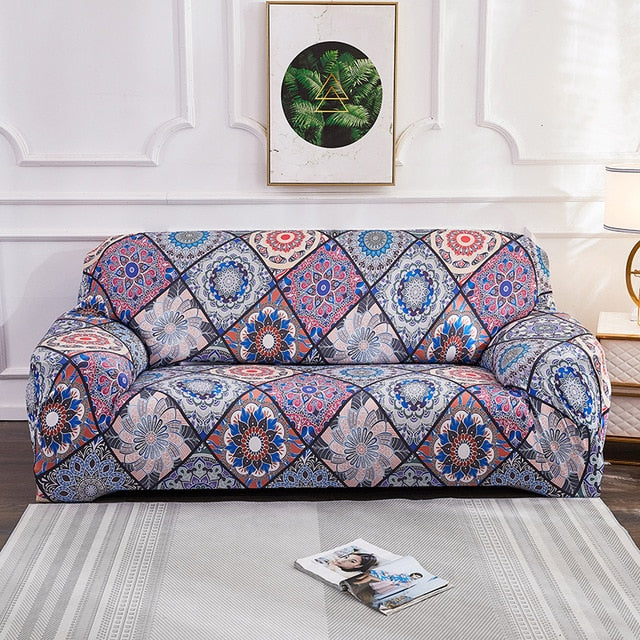 Blue Lilith Boho Style Couch Cover