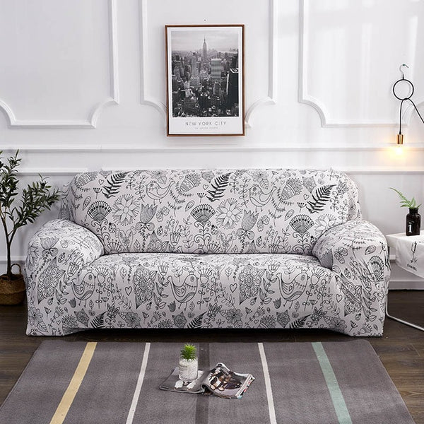White Vesper Boho Style Couch Cover - shopcouchcovers.com