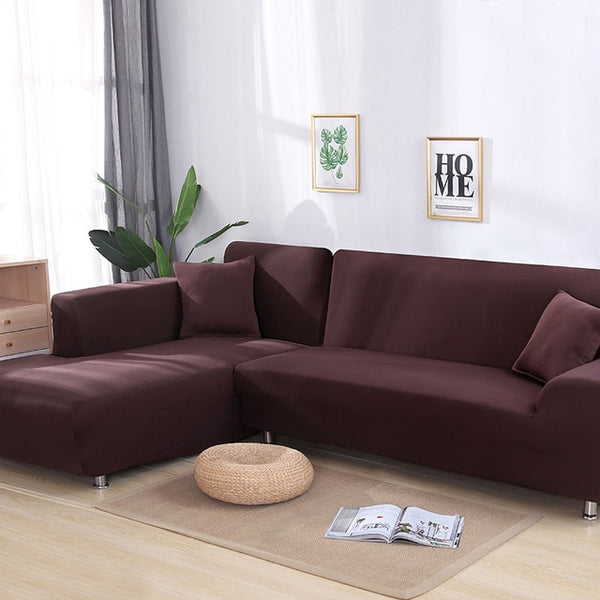 Coffee Sectional L-Shaped Couch Cover - shopcouchcovers.com