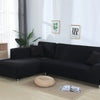 Black Sectional L-Shaped Couch Cover - shopcouchcovers.com