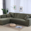 Army Green Sectional L-Shaped Couch Cover - shopcouchcovers.com
