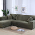 Army Green Sectional L-Shaped Couch Cover - shopcouchcovers.com