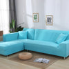 Sky Blue Sectional L-Shaped Couch Cover - shopcouchcovers.com